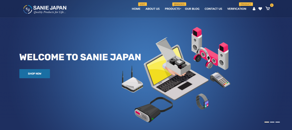 Sanie Japan Technology Products Website